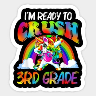 I'm Ready To Crush 3rd Grade Unicorn Back To School Sticker